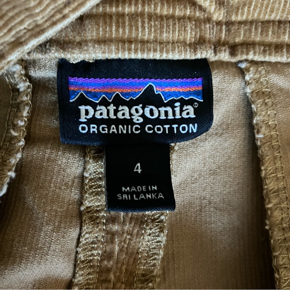 Patagonia Tan Stand Up Cropped Corduroy Overalls size 4 - Picture 9 of 10